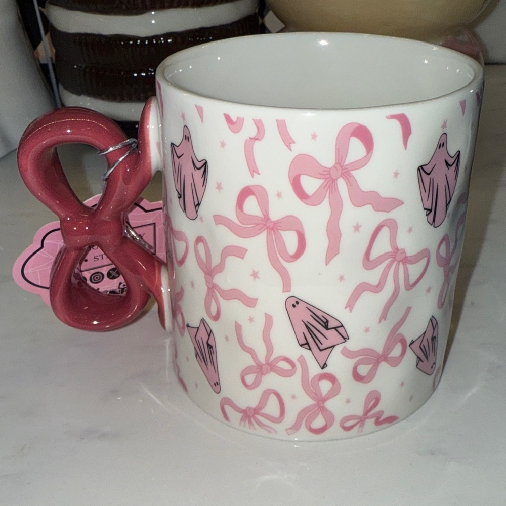 Pink Bow Ceramic Mug